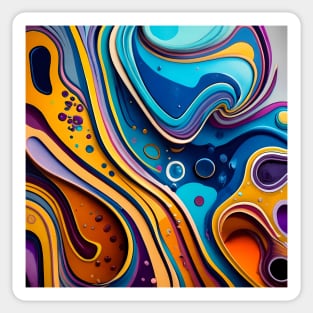 Abstract fluid art Sticker